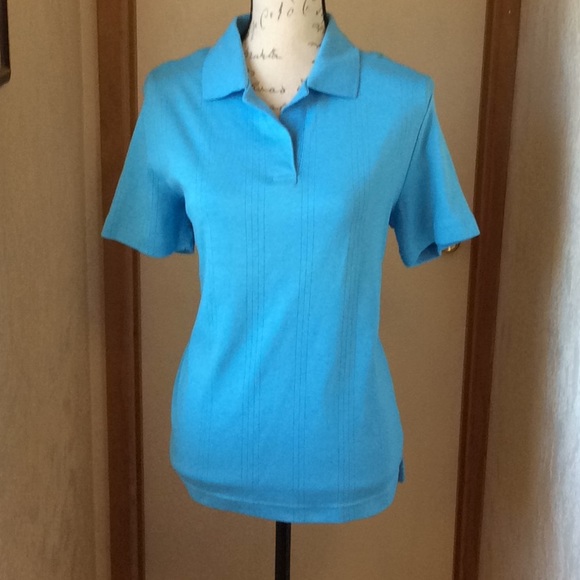 KIM ROGERS BLUE TOP SPANDEX - Picture 2 of 5